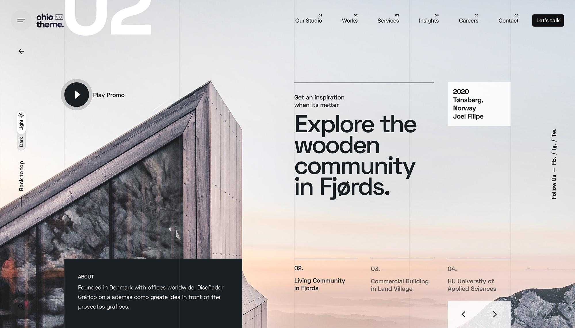 Slider with Centered Details